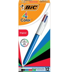 BIC 4-Color Original Penna a Sfera Retrattile 4 colori Confezione da 12