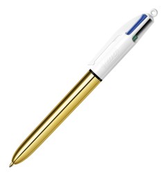 BIC 4 Colours Shine Gold Penna a Sfera Retrattile Confezione da 12 964774