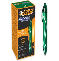 BIC Gel-ocity Quick Dry Penna Gel Verde a Scatto Confezione da 12 964771