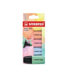 EVID.STABILO BOSS MINI PASTEL -5pz 07/5-2-02 (ghiaccio/menta/pesca/rosa/banana)