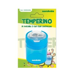 MONIKIDS Temperamatite Colorato con Serbatoio a 2 Fori 24 Pezzi 12/042-BL