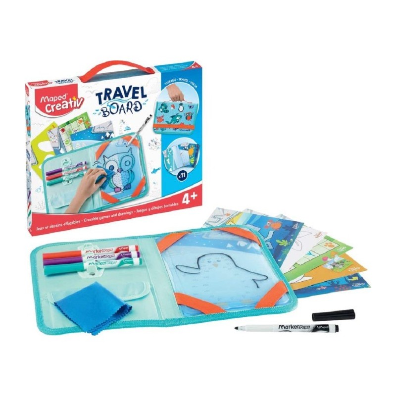 MAPED CREATIV TRAVEL BOARD DISEGNA E CANCELLA -ANIMALI-  969310