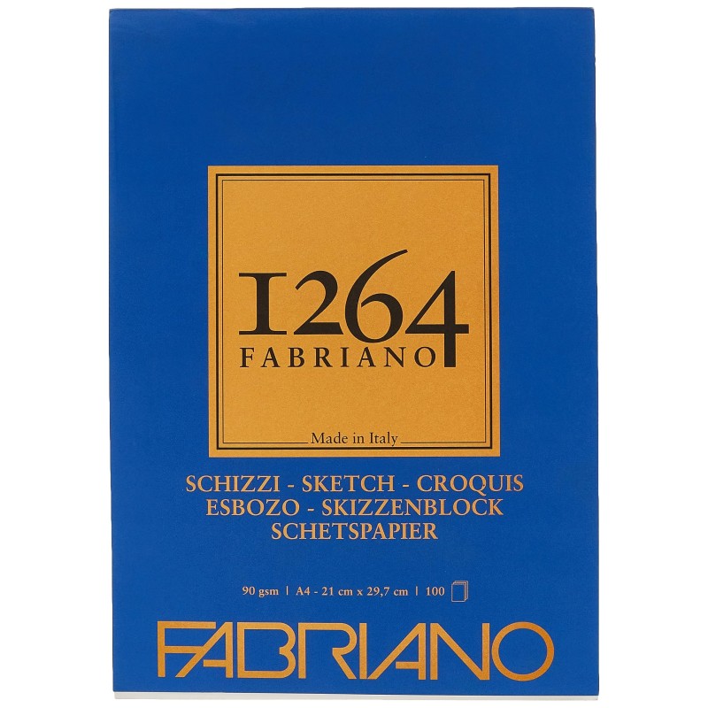 Blocco Fabriano 1264 schizzi A4 gr.90 fg.100 collato in testa
19100632