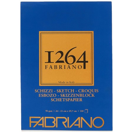 Blocco Fabriano 1264 schizzi A4 gr.90 fg.100 collato in testa
19100632