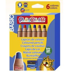 PLAYCOLOR PASTELLI MAXI BASIC (6 COL) 20.621