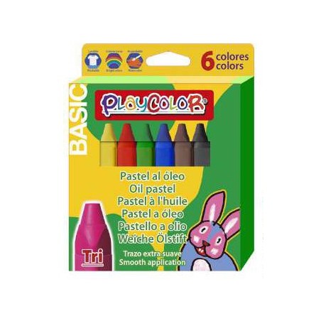 PLAYCOLOR PASTELLI OLIO TRI BASIC (6 COL) 21.411