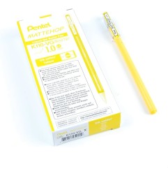 PENTEL ROLLER GEL HYBRID MATTEHOP K110-VGX GIALLO -12pz