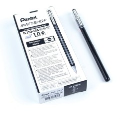 PENTEL ROLLER GEL HYBRID MATTEHOP K110-VAX NERO -12pz