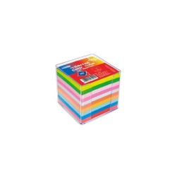 ITERNET Dispenser con cubo notes colori forti e pastello 9x9x9 3292