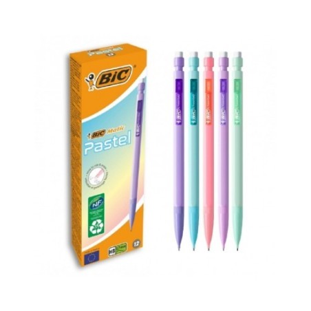 12 pezzi Portamine 07MM Bic Matic Pastel colori assortiti