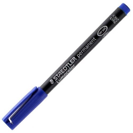 STAEDTLER Penna Marcatore Indelebile Lumocolor 317-3 Blu Punta Media 1,0 mm