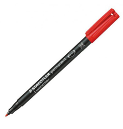 STAEDTLER Penna Marcatore Indelebile Lumocolor 317-2 Rosso Punta Media 1,0 mm