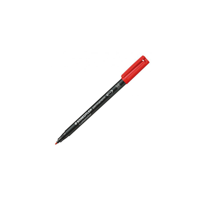 STAEDTLER Penna Marcatore Indelebile Lumocolor 317-2 Rosso Punta Media 1,0 mm