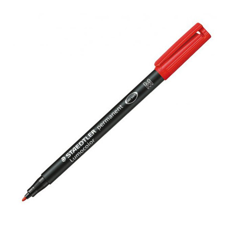 STAEDTLER Penna Marcatore Indelebile Lumocolor 317-2 Rosso Punta Media 1,0 mm