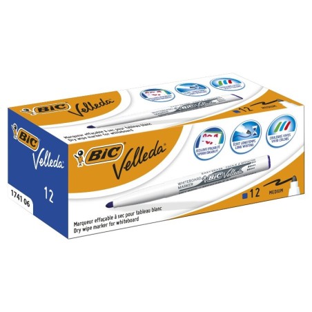 BIC Velleda Junior 1741 Marcatore per Lavagne Punta Tonda 1,4 mm Blu 9581701