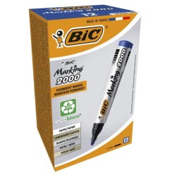 BIC Marking 2000 Marcatore Permanente Punta Tonda Blu Tratto 1,7 mm 12 Pz 8209143