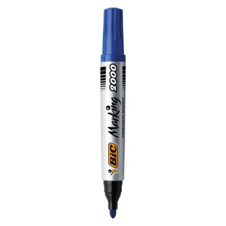 BIC Marking 2000 Marcatore Permanente Punta Tonda Blu Tratto 1,7 mm 12 Pz 8209143