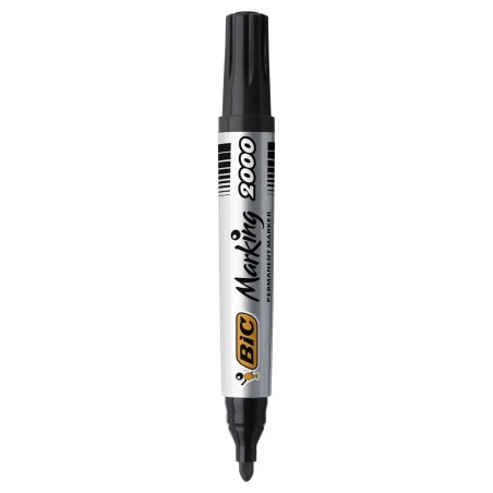 BIC Marking 2000 Marcatore Permanente Punta Tonda Nero Tratto 1,7 mm 12 pz 8209153