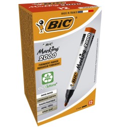 BIC Marking 2000 Marcatore Permanente Punta Tonda Rosso Tratto 1,7 mm 12 Pz 8209133