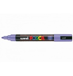 Uni Posca PC-5M Pennarello Marcatore Acrilico a base d'acqua con Punta Conica Media Lilla 6 Pz