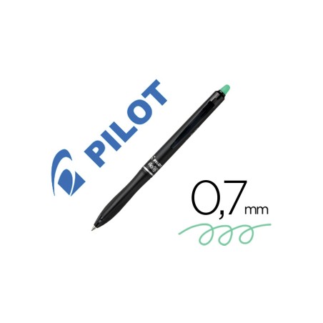 PILOT Penna Biro a sfera cancellabile FRIXION BALL+ colore verde 0,7mm, 12pz scatto fusto nero 040342