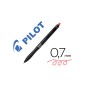 PILOT Penna Biro a sfera cancellabile FRIXION BALL+ colore rosso 0,7mm, 12pz scatto fusto nero 040341