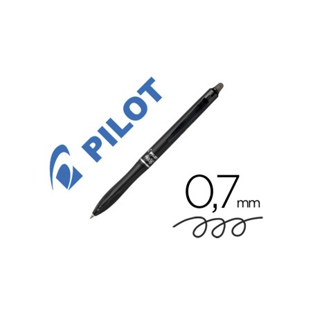 PILOT Penna Biro a sfera cancellabile FRIXION BALL+ colore Nero 0,7mm, 12pz scatto fusto nero 040339