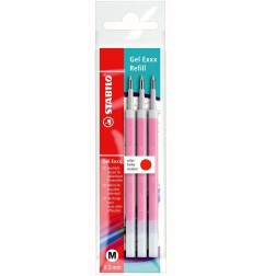 STABILO Refill per Penna Cancellabile Rosso Confezione da 3 pz IT6/040-3-01
