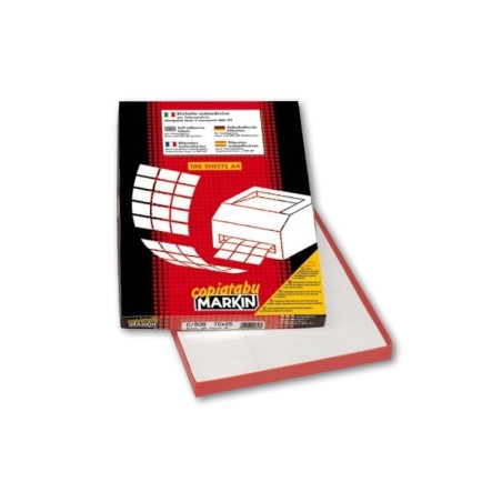 Markin C568 Etichette Adesive Bianche 42×24,75 mm 60 Etichette per Foglio A4 100 Fogli 6000 Etichette