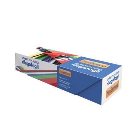 Dorsi rigidi rilegafogli 30 pezzi 16 mm colore bianco 38/017-1