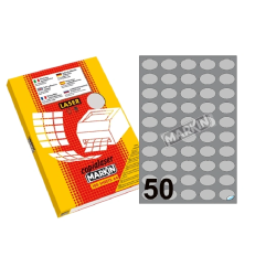 Etichette Adesive Ovali Argento Satinato 36x26 mm 100 Fogli (X220LSR325)